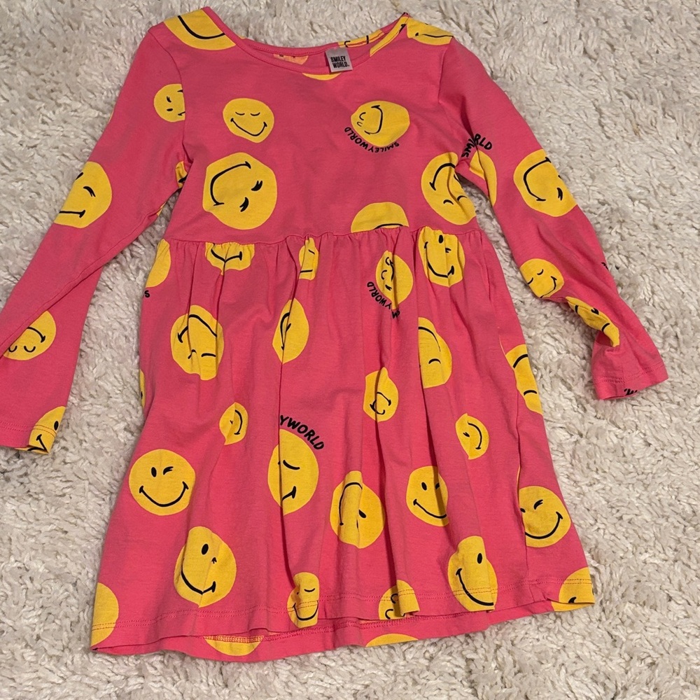Smiley World Pink Girls Dress